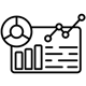 smart reporting and decision support icon