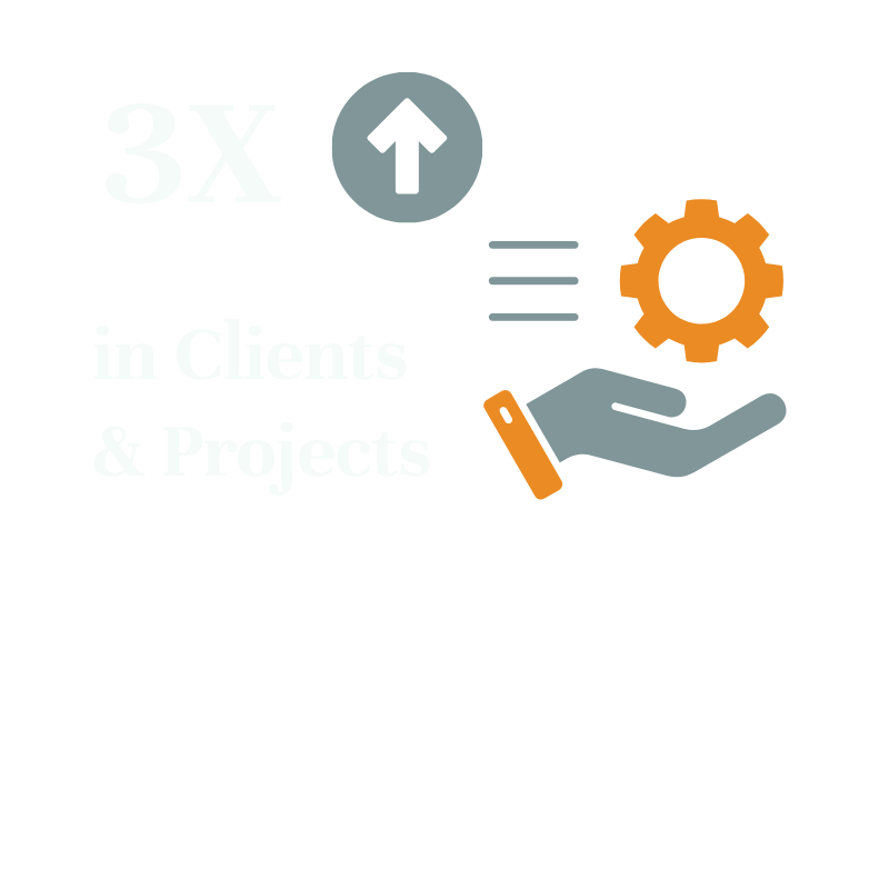3x in clients and projects 3x in clients and projects